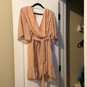 Plus Satin Stripe riddle playsuit - Boohoo